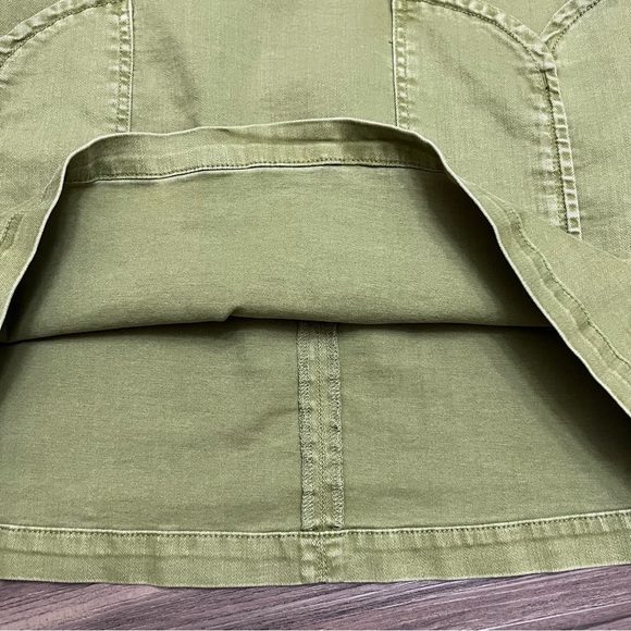 Anthropologie Pilcro Charlie Belted Mini Skirt in Army Green Size 14 - Picture 8 of 10